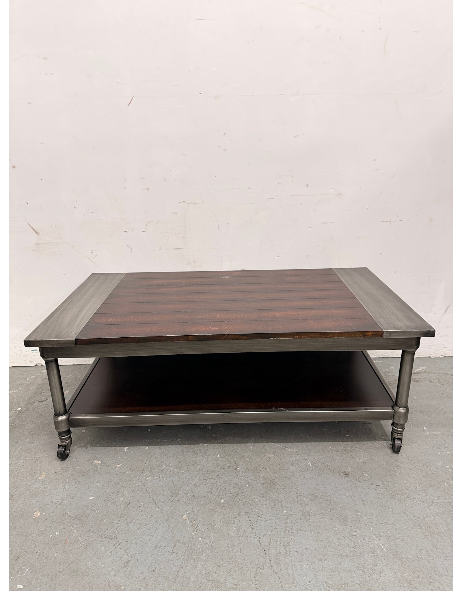 Dark Cherry and Silver Coffee Table