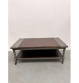 Dark Cherry and Silver Coffee Table