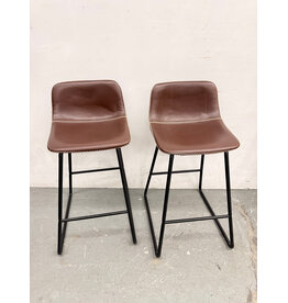 Lumisource Duke Faux Leather Counter Stool in Espresso