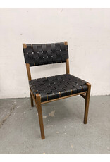 Williams Sonoma Black Faux Leather Dining Chair