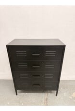 Black Locker-Style Chest of Drawers