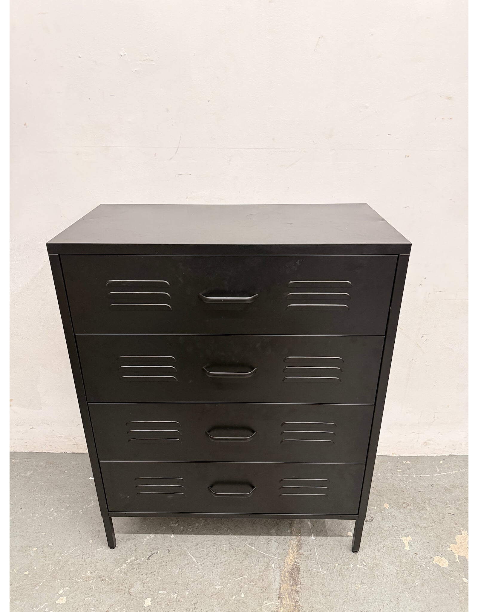 Black Locker-Style Chest of Drawers