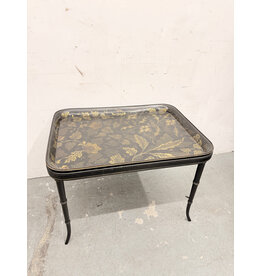 Vintage Regency-Style Tray Table w a Papier-Mâché Top