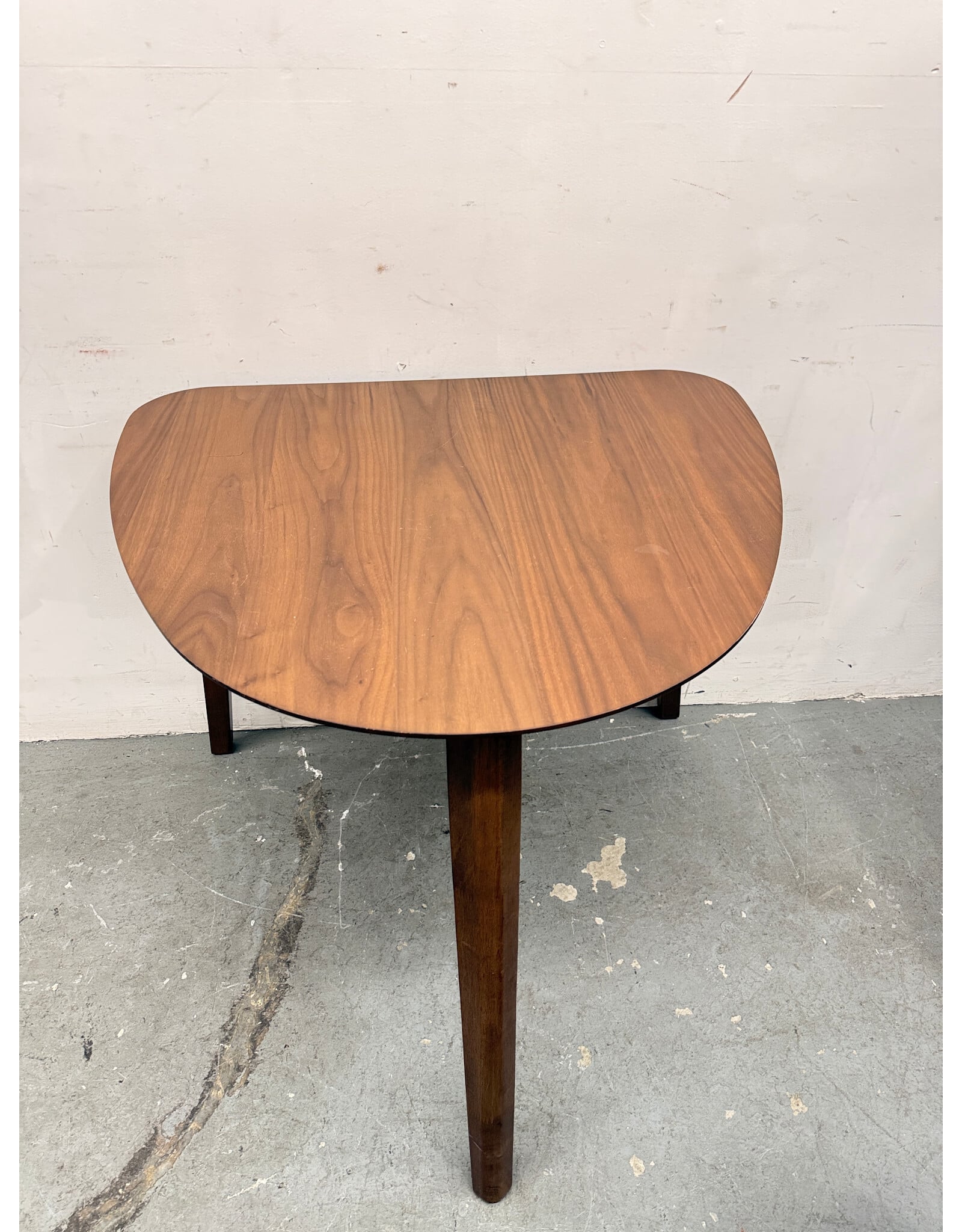 MCM Style Walnut Triangle Table