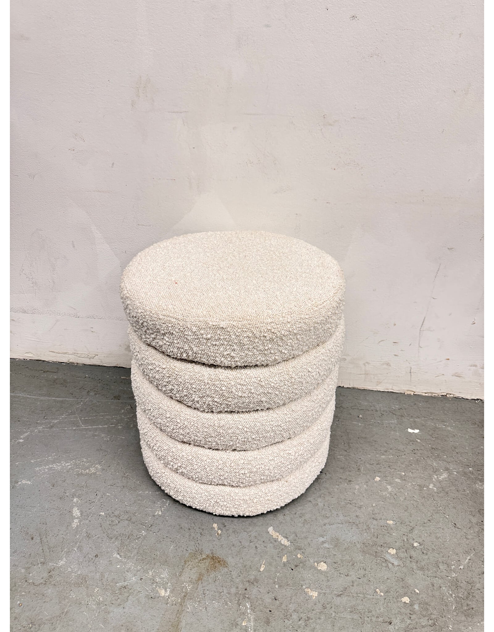 Boucle Stacked Rings Ottoman
