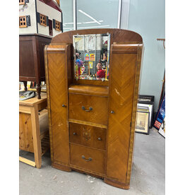 Art Deco Chevron Waterfall Armoire