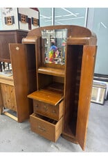 Art Deco Chevron Waterfall Armoire