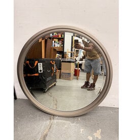 Silver Round Mirror