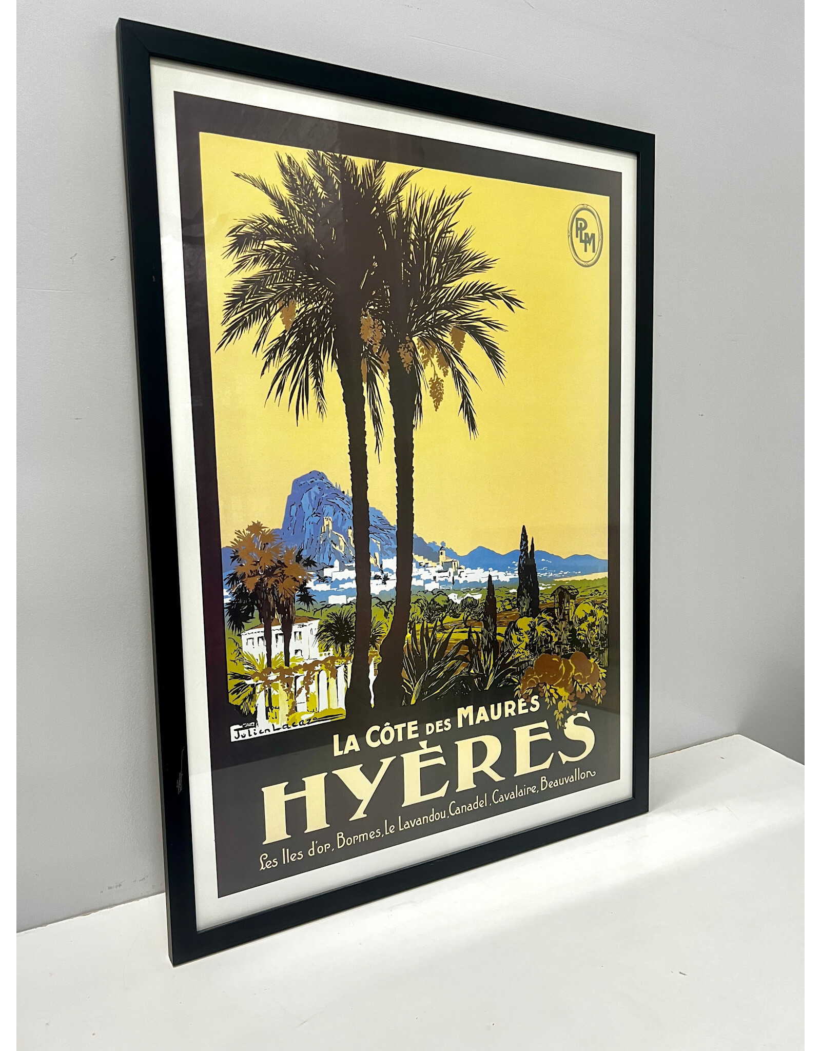 Framed La Cote Des Maures Hyeres Vintage Style Travel Poster