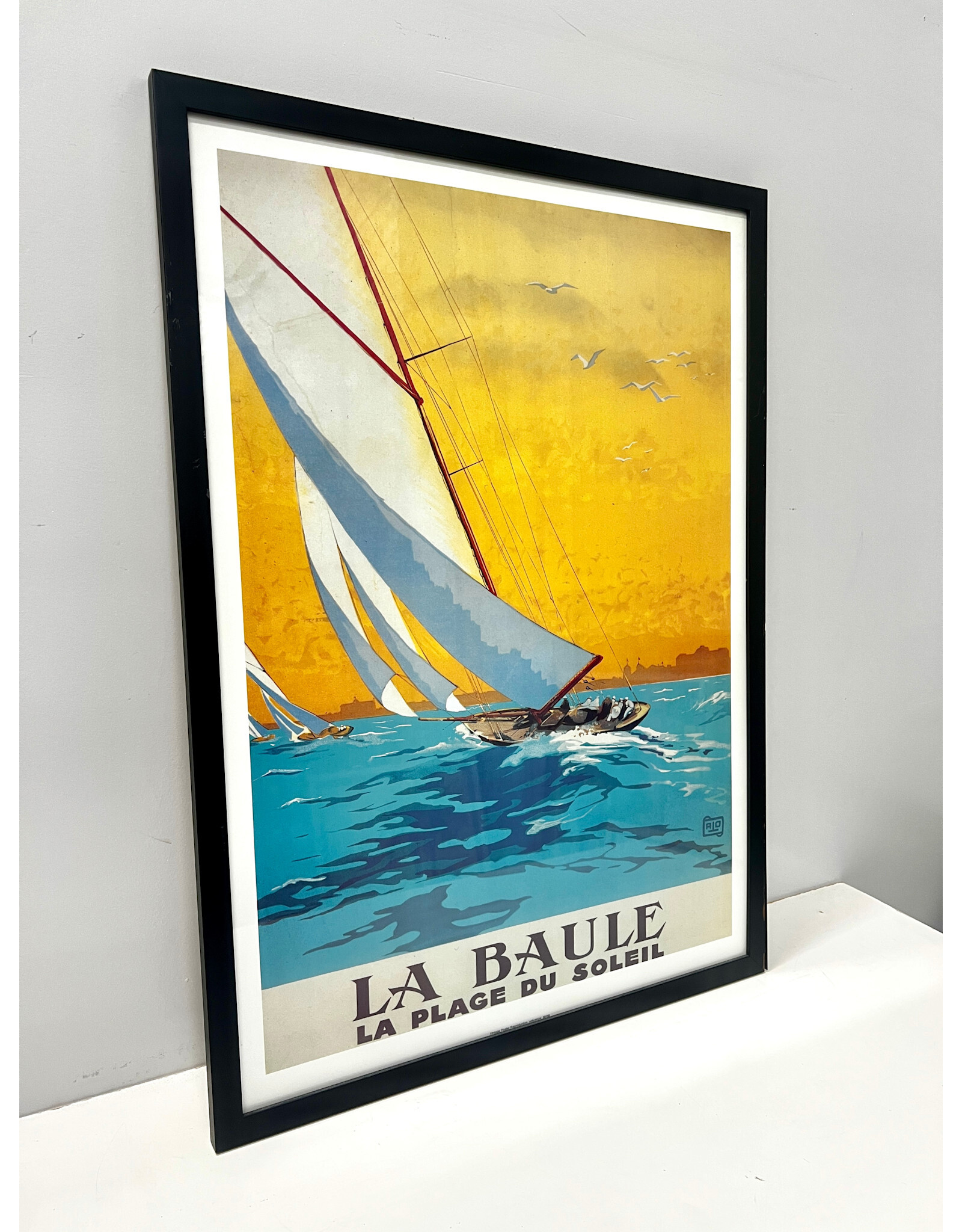 Framed La Baule La Plage Du Soleil Vintage Style Travel Poster