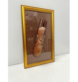 Mask Seven, framed mounted vintage African mask