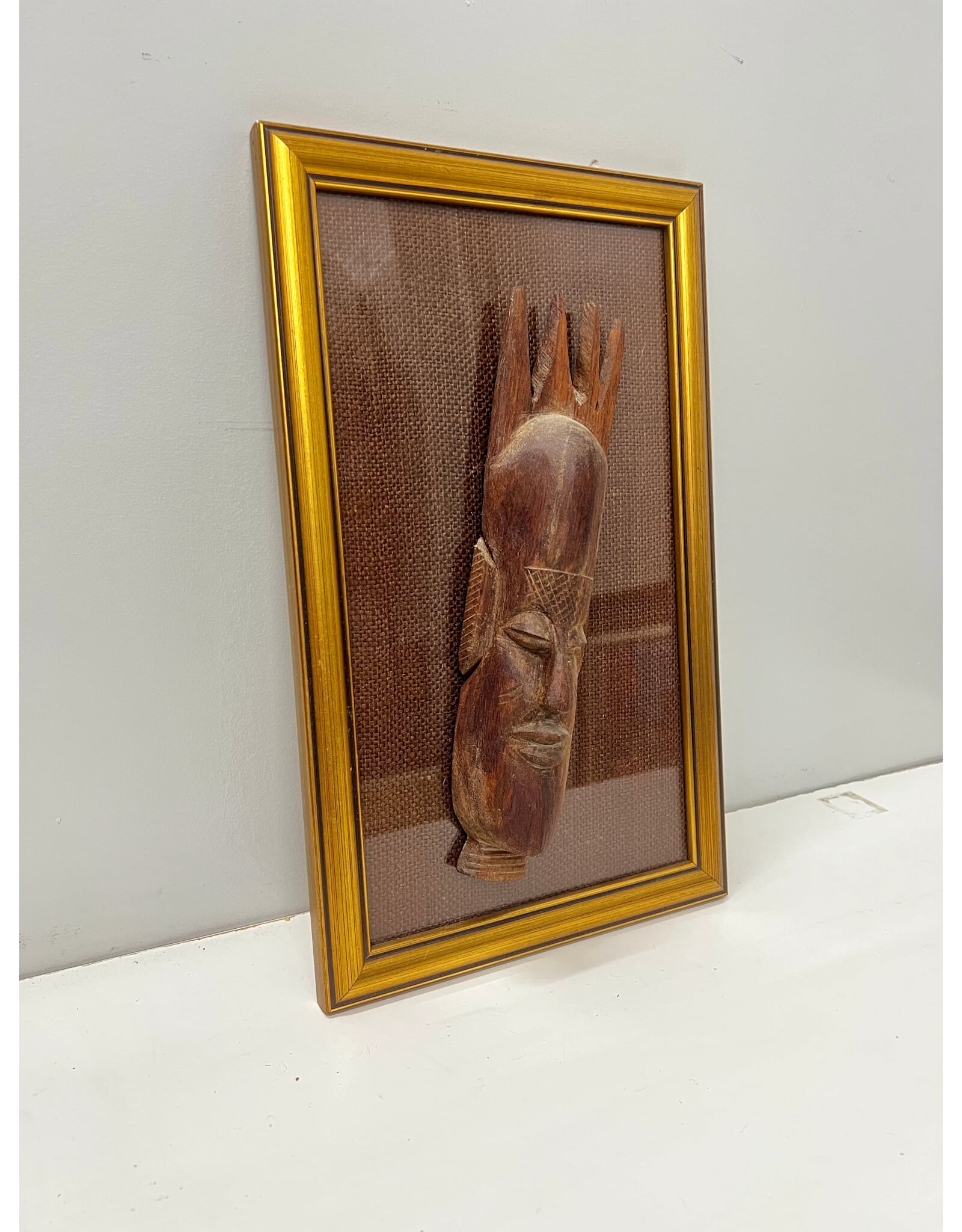 Mask Six, framed mounted vintage African mask
