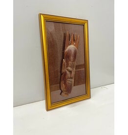 Mask Six, framed mounted vintage African mask