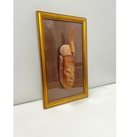 Mask One, framed mounted vintage African mask