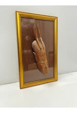Mask Five, framed mounted vintage African mask