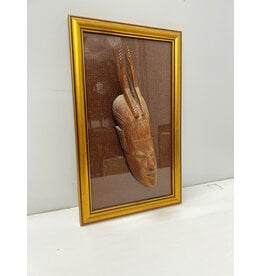 Mask Five, framed mounted vintage African mask