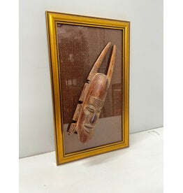 Mask Three, framed mounted vintage African mask
