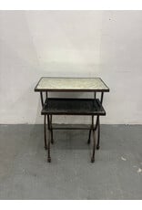 Vintage Mirrored Nesting Side Tables