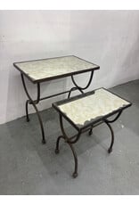 Vintage Mirrored Nesting Side Tables