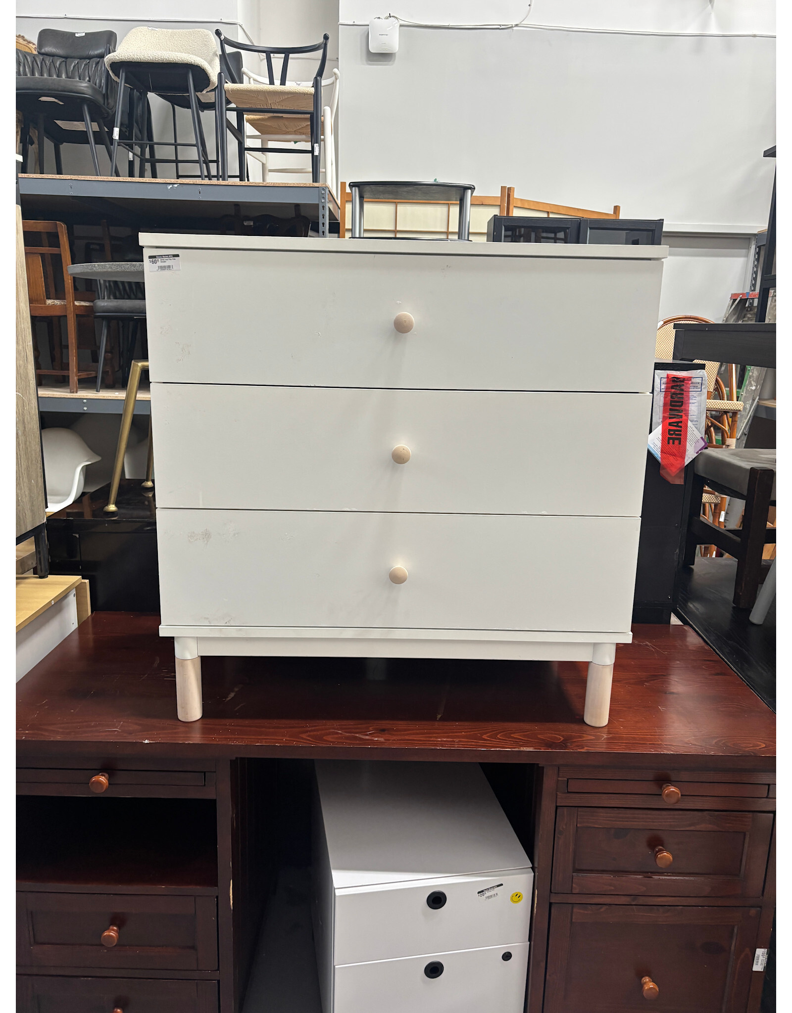 White and Pink Kids Dresser