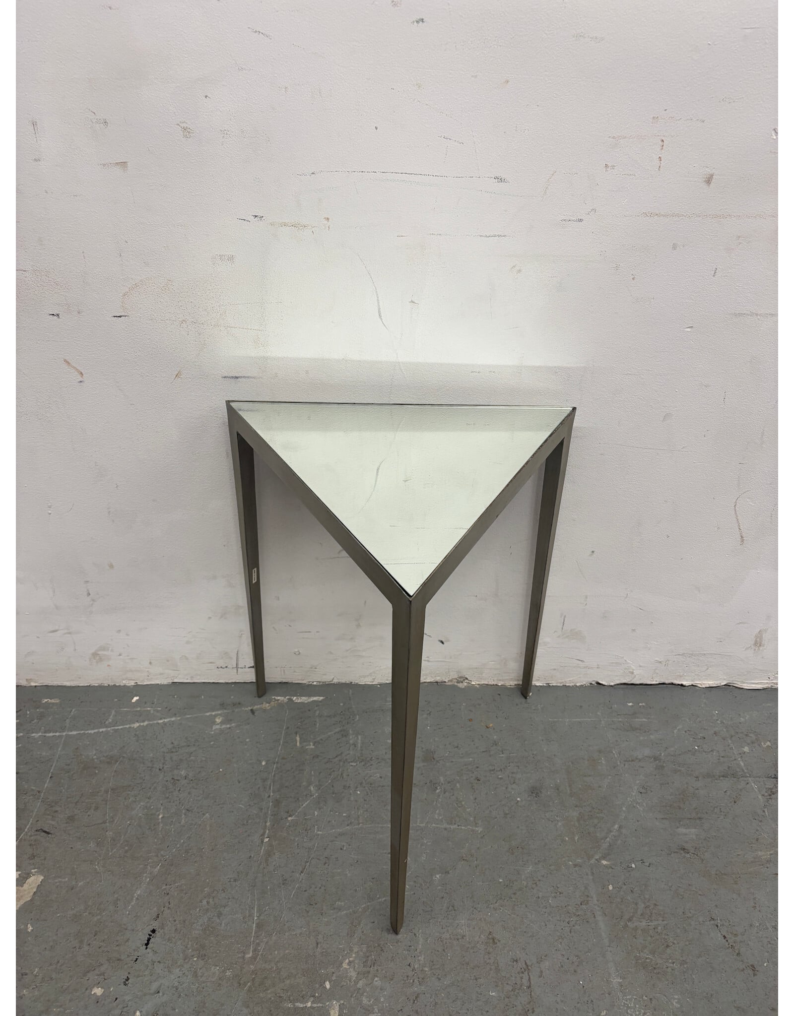 Mirrored Triangle Side Table