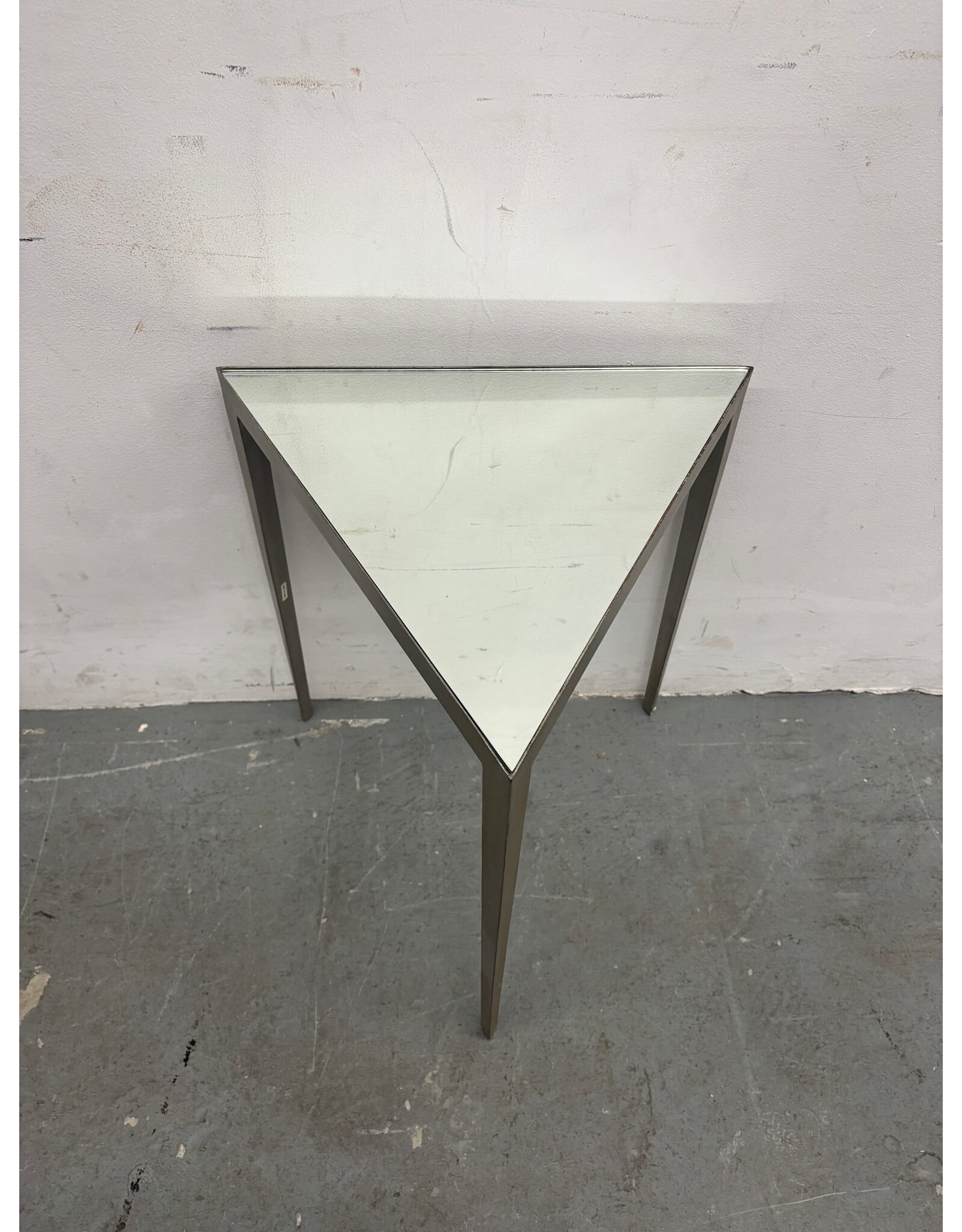 Mirrored Triangle Side Table