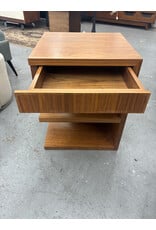 Walnut Asymmetrical Nightstands