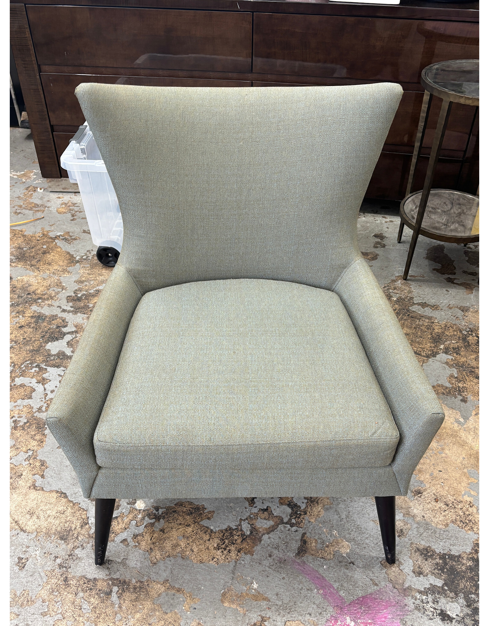 Swooped Linen Armchair