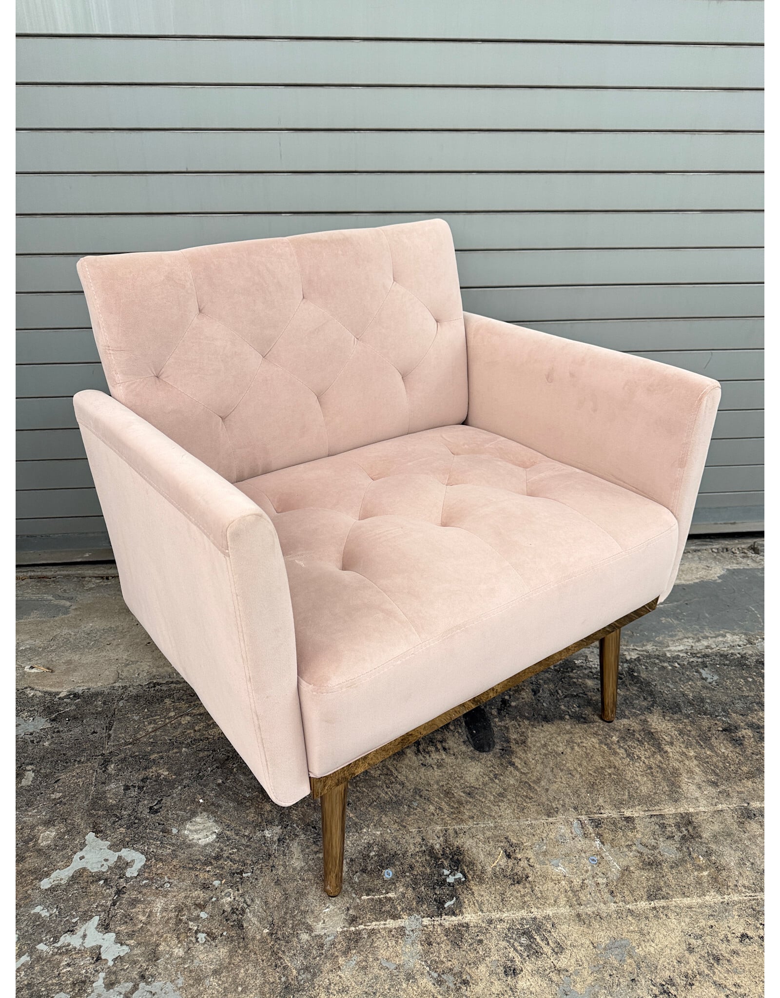 Blush Velvet Accent Chair