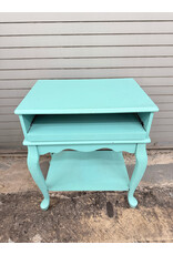 Teal Cottagecore Side Table