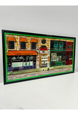 Chez Pierrot, framed painting on canvas, sgnd Bathe Alain--as is