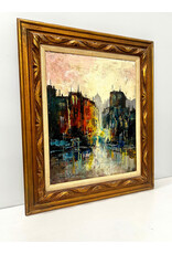 The City After The Rain, framed painting on canvas, sgnd l.r.