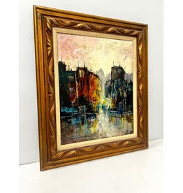 The City After The Rain, framed painting on canvas, sgnd l.r.