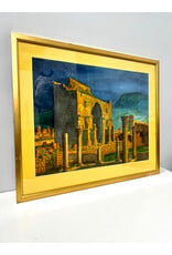 Taormina, framed watercolor painting