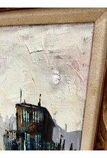 The City After The Rain, framed painting on canvas, sgnd l.r.