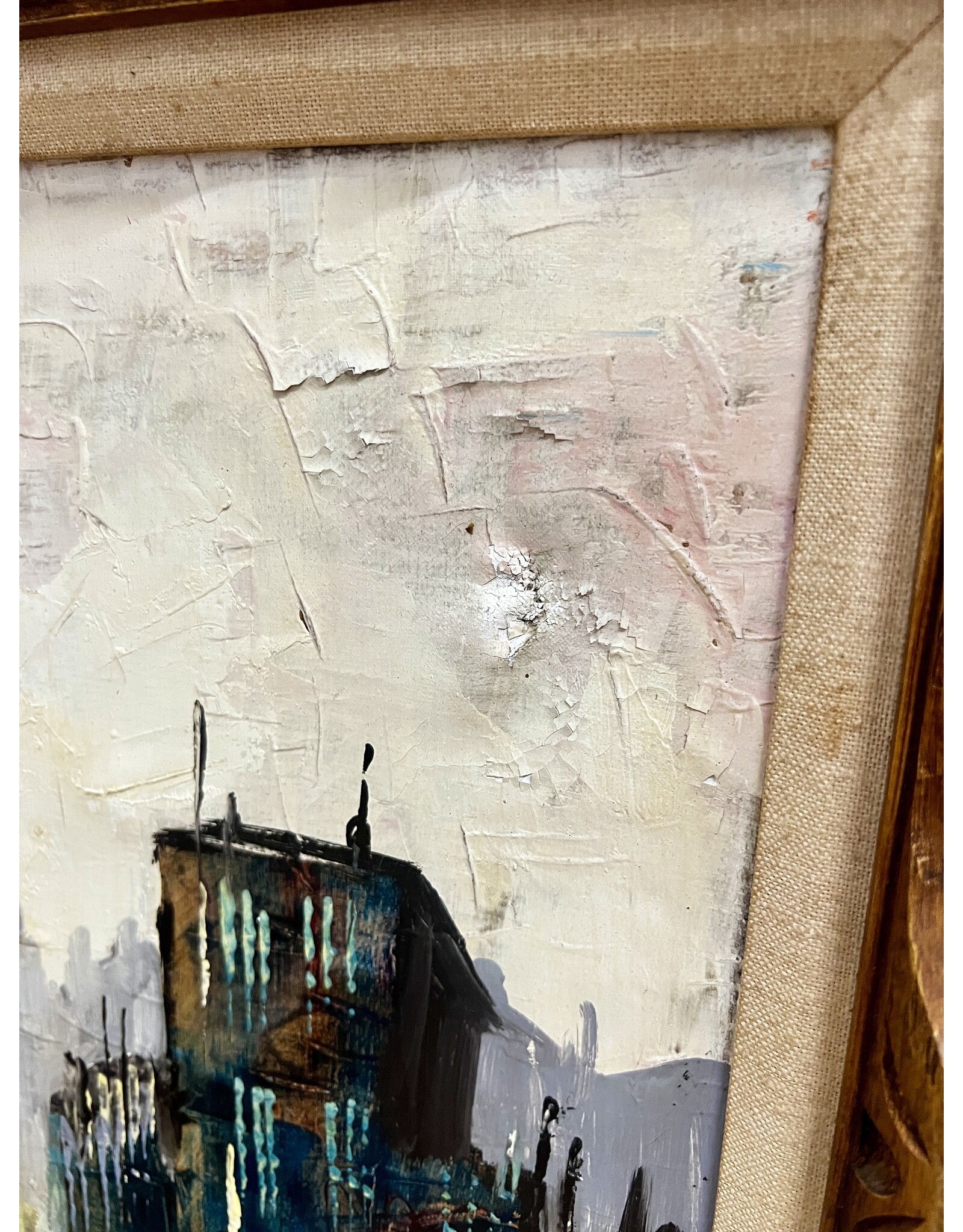 The City After The Rain, framed painting on canvas, sgnd l.r.