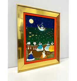 Coastal Scene, framed painting on canvas, sgnd Sadi Souza '86