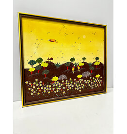 She's Got Something To Do, framed oil on canvas, sgnd Nikolaevitz