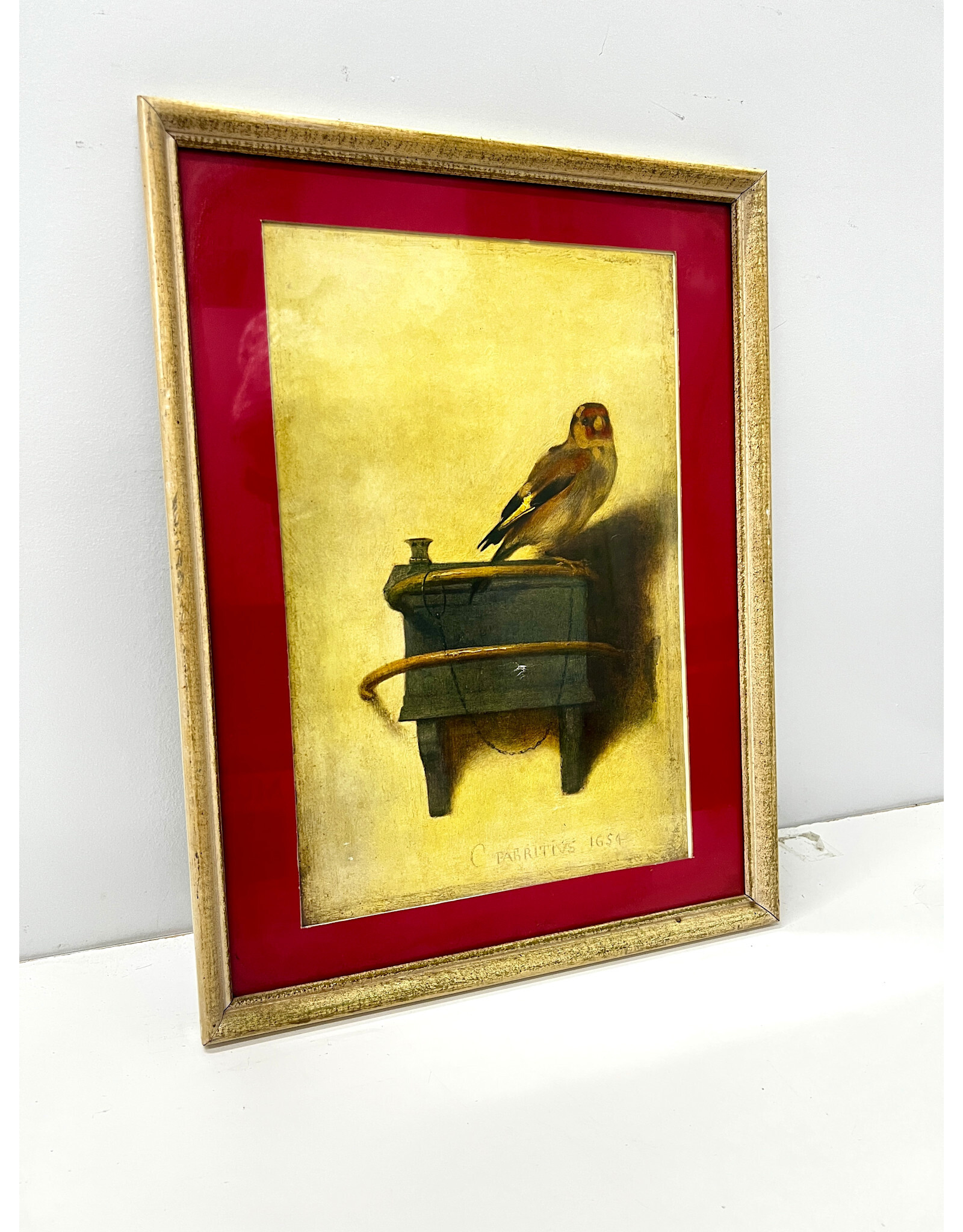 The Goldfinch by Carel Fabritius, framed print