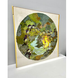 Susanna in the Bath by Bjorn Wiinblad, framed offset lithograph, signed