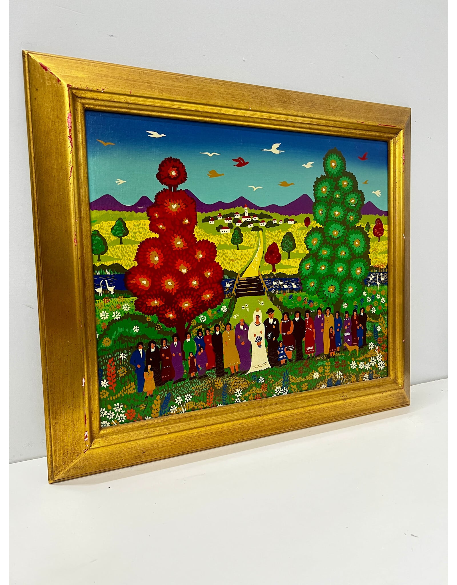 Le Miriage, framed painting on canvas, sgnd Madeline Morrissey