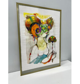 Iris by Bjorn Wiinblad, framed vintage poster