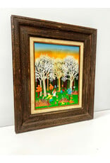 A Couple of Geese, framed painting on canvas, sgnd Kocina