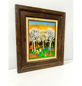 A Couple of Geese, framed painting on canvas, sgnd Kocina