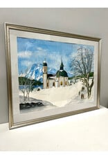 Seekirchl, framed watercolor painting, sgnd Klabouch