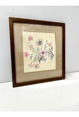 Garden Creation, framed mixed media, sgnd D. Vaughn 1985