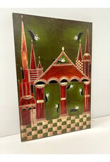 Cat's House, painting on board