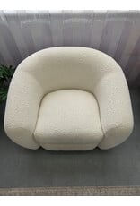 Restoration Hardware White Boucle Armchair