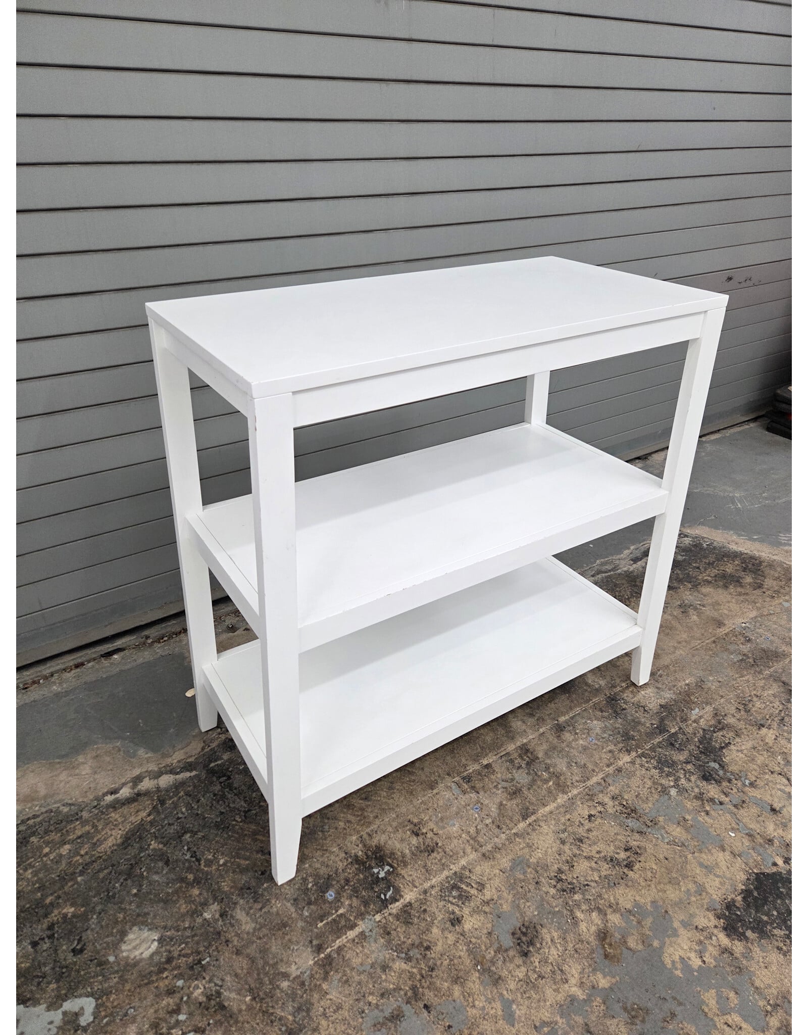 Crate & Barrel White 3 Tier Shelf