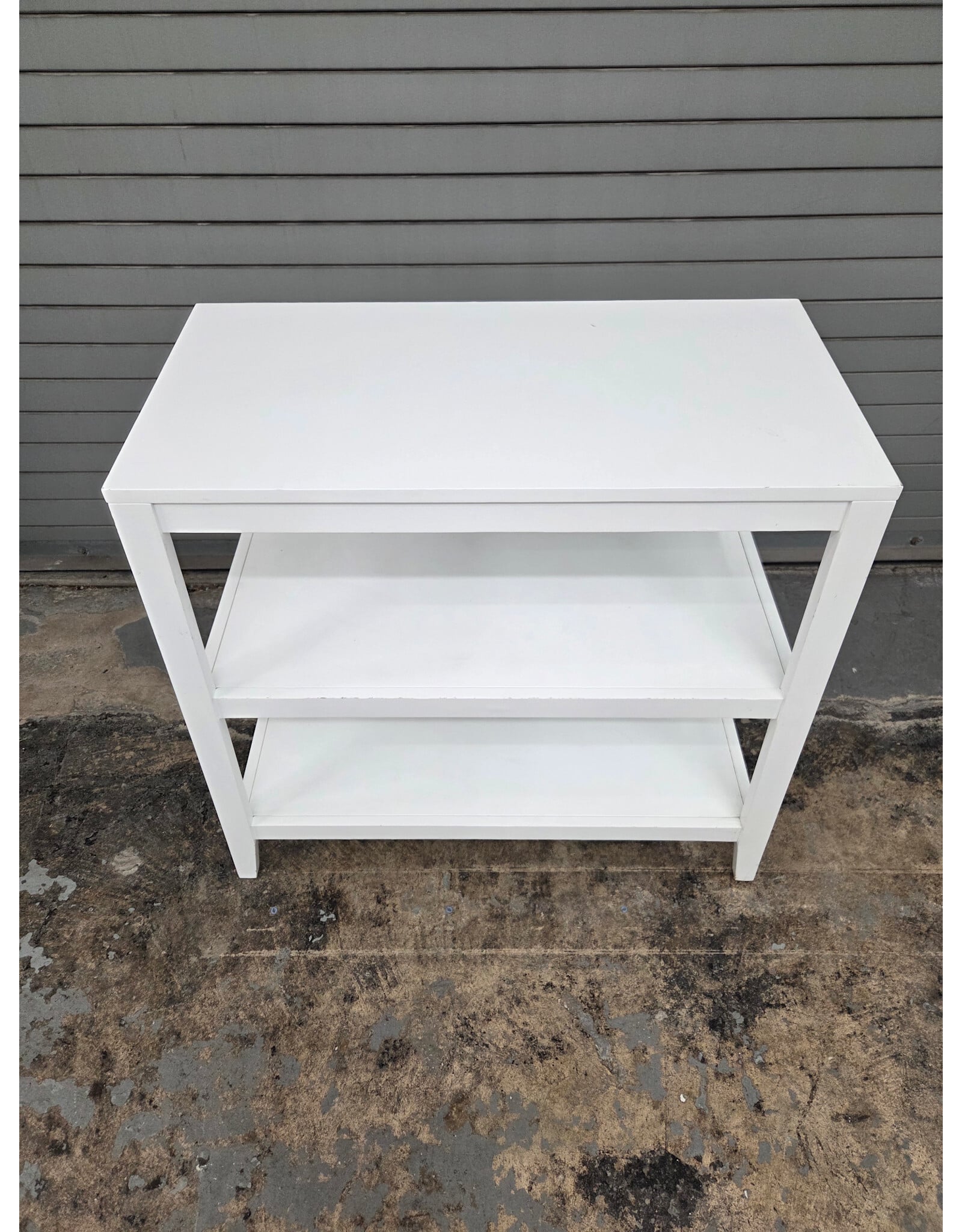 Crate & Barrel White 3 Tier Shelf